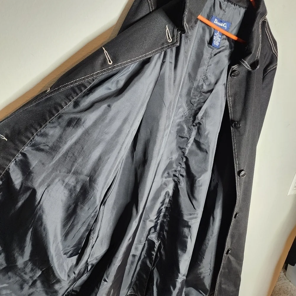 Denim&Co Black Denim Longline Button Jacket Women's Size 1X - Picture 5 of 16